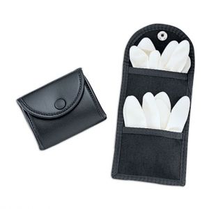 Uncle Mike's Latex Glove Kodra Black, Pouch Single Snap Close, Card